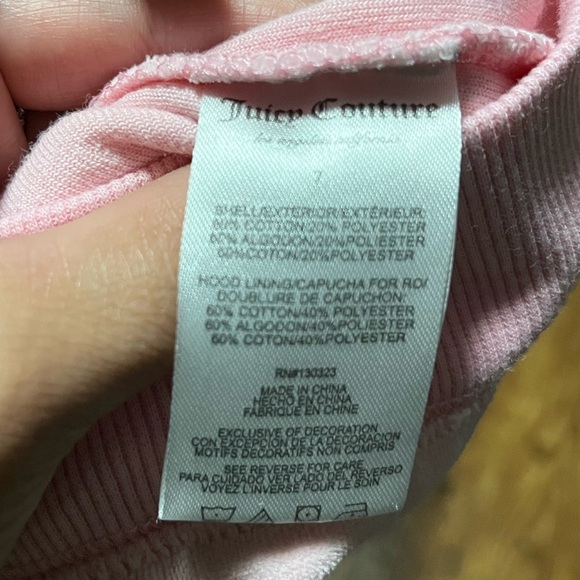 Juicy Couture Tracksuit Pink Little Kid Size 7 - Picture 4 of 9